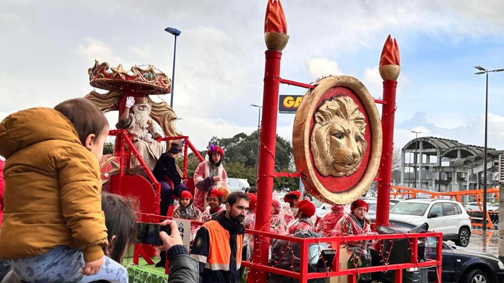 Melchor en la Cabalgata de Reyes de Culleredo.