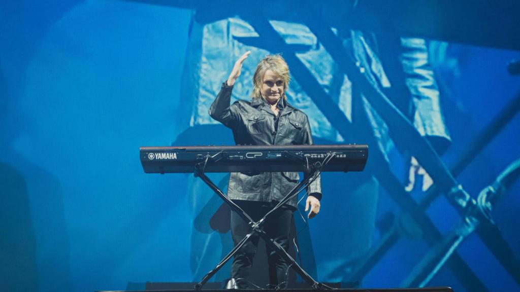 Nacho Cano actuando en la presentación a los medios de su show Ibiza Paradise.