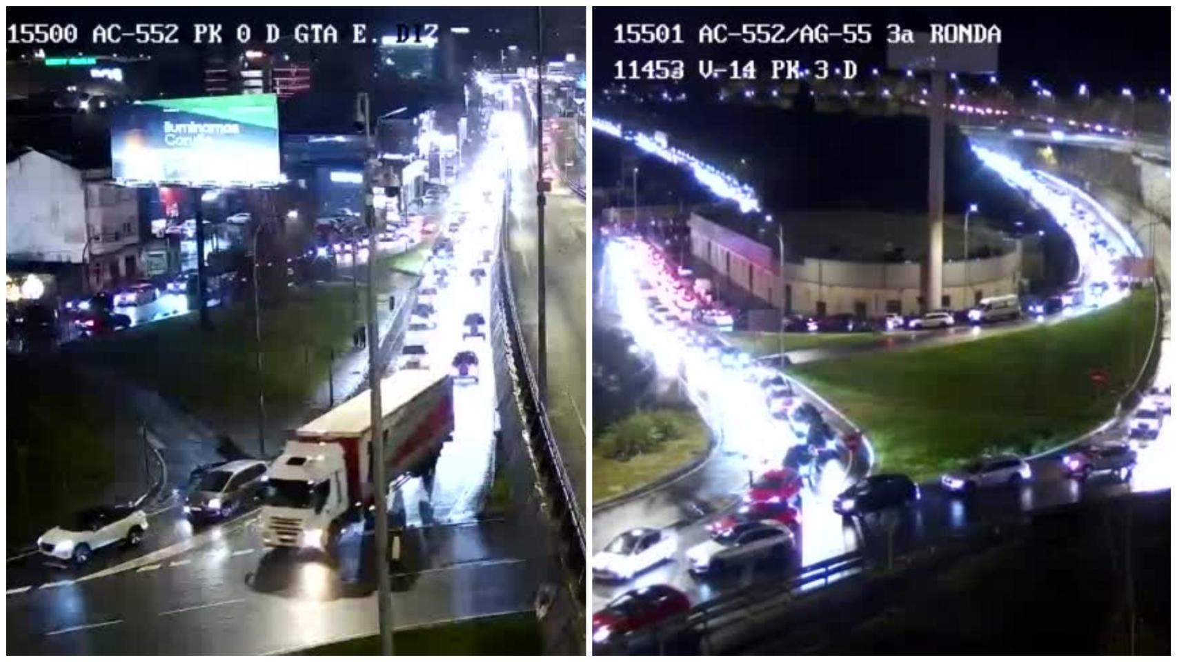 Las compras de Reyes dejan el tráfico lento en las zonas comerciales de A Coruña