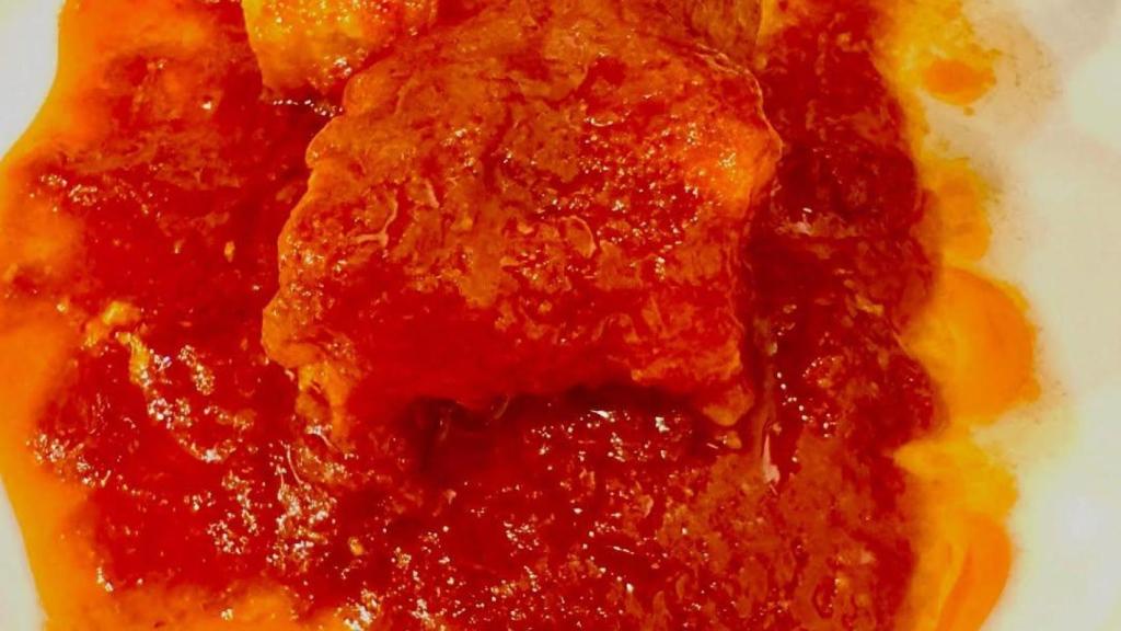 Bacalao con tomate en El Rincón de Eu.