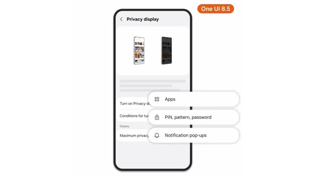 Nueva función de privacidad de la pantalla en el Samsung Galaxy S26