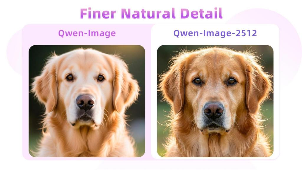 Generación de detalles de pelaje de animales de Qwen-Image-2512