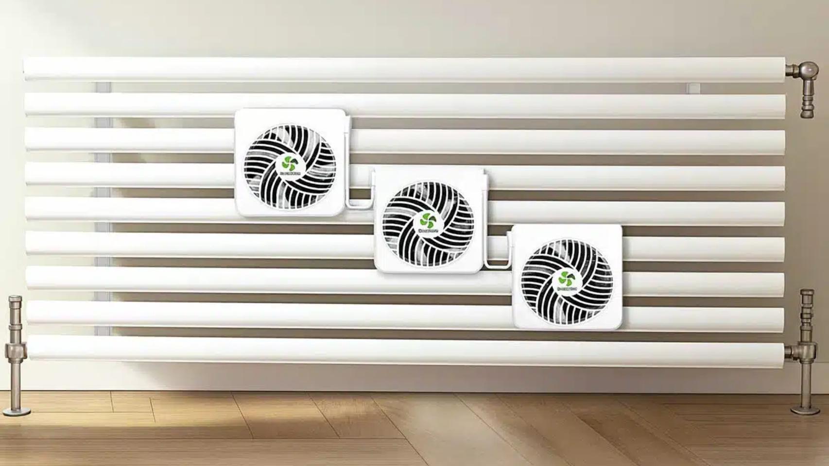 Los ventiladores EcoCalm en un radiador.