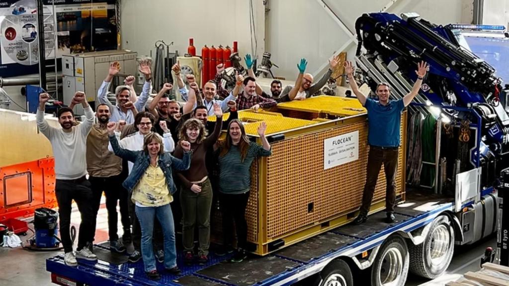 Una de las cápsulas de la planta desaladora submarina.