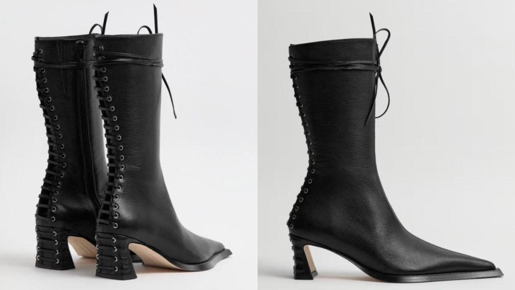 Botas Shelley (Miista) que vistió Rama Duwaji en la investidura a alcaldía de su marido, Zohran Mamdani.