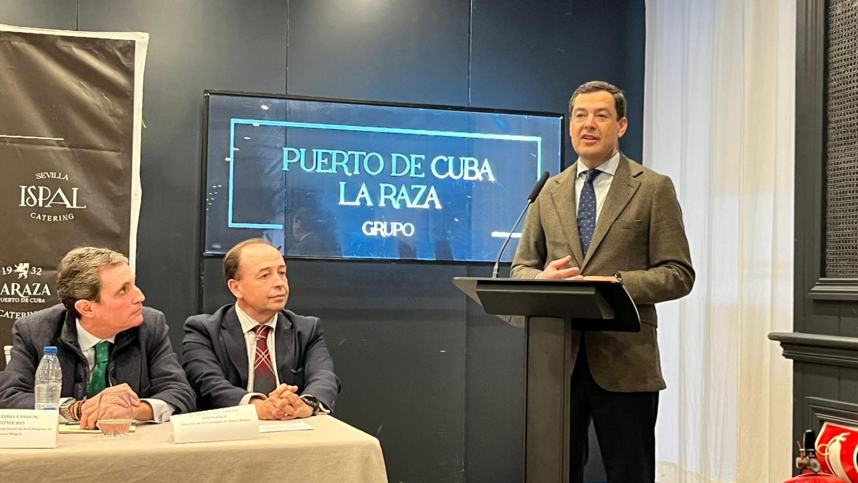 Juanma Moreno durante su intervención en la rueda de prensa del 2 de enero sobre seguridad de las Cabalgatas de Reyes de Sevilla.