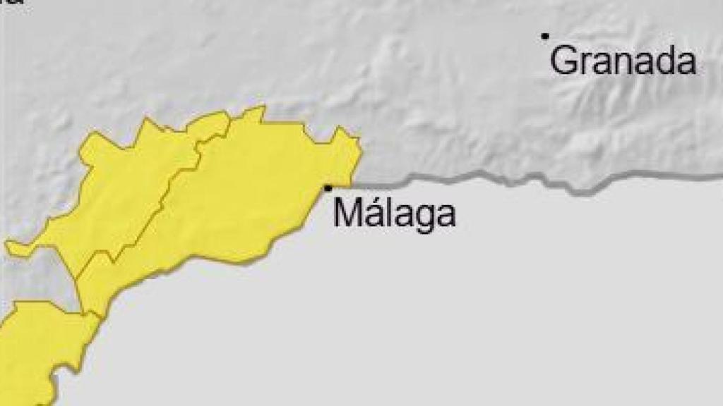 Aviso amarillo en Málaga.