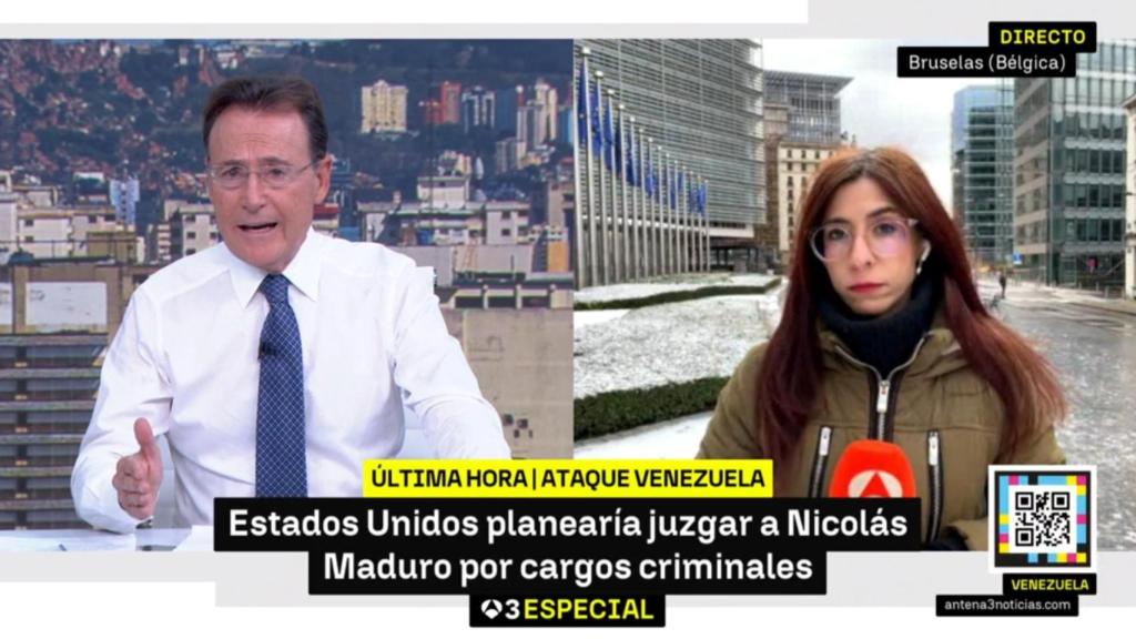 Momento de la cobertura especial de 'Antena 3 Noticias Fin de Semana'.