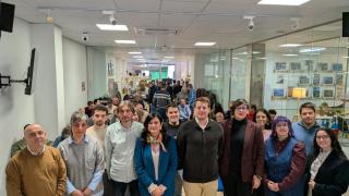 Jorge Pueyo, acompañado de los principales miembros de su candidatura