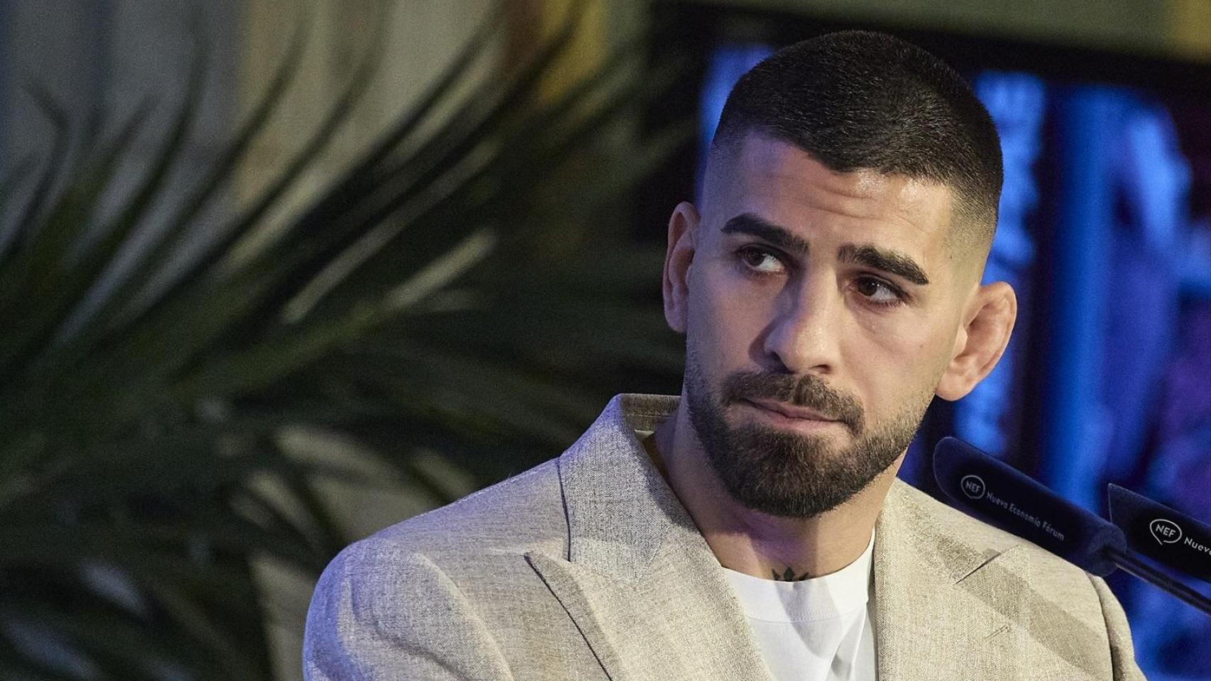 Ilia Topuria, durante un desayuno informativo