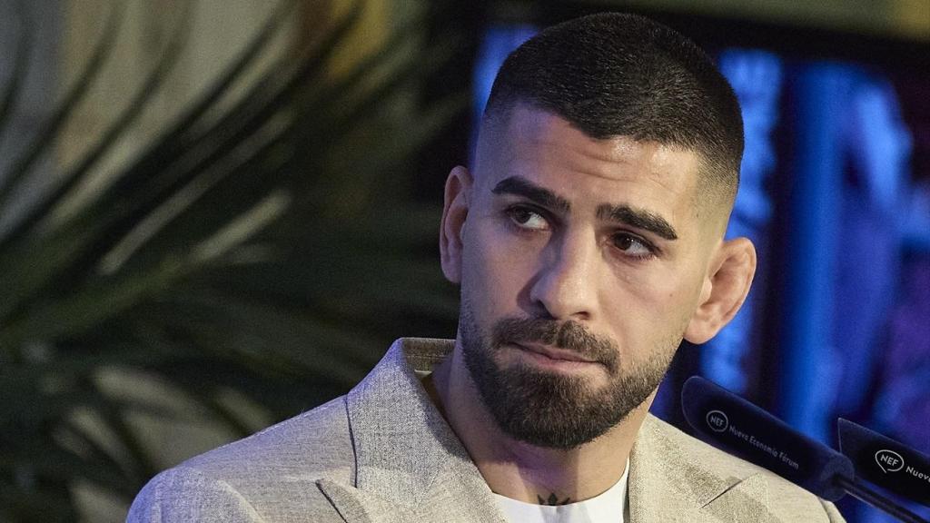 Ilia Topuria, durante un desayuno informativo