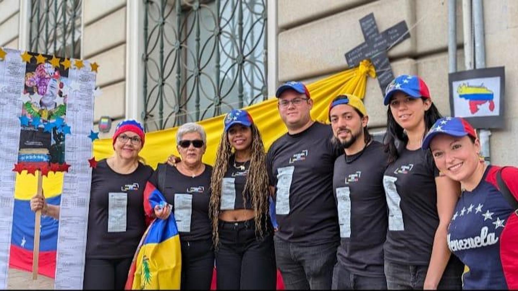 Concentración de venezolanos en A Coruña.