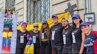 Concentración de venezolanos en A Coruña.