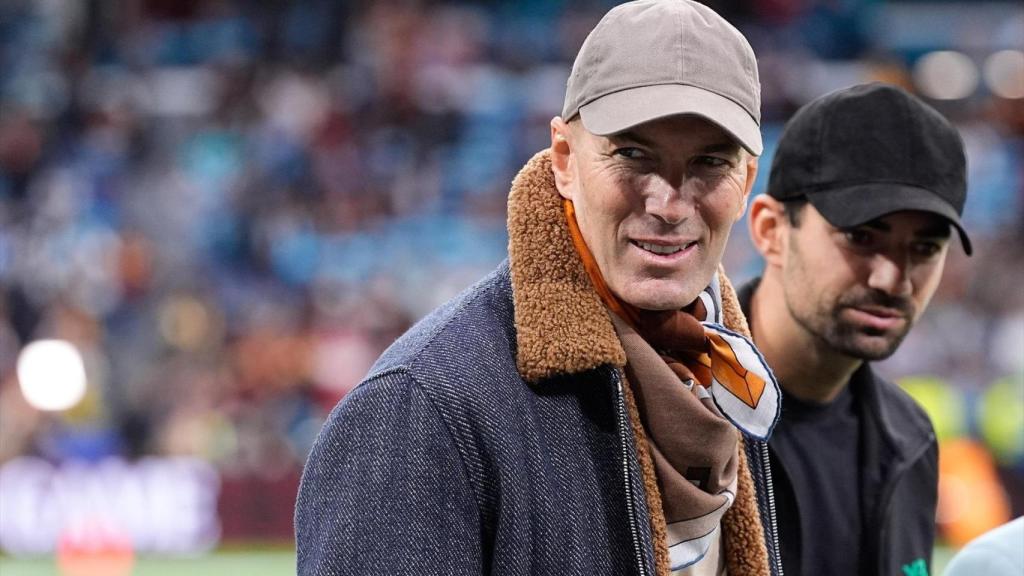 Zidane, en el Santiago Bernabéu para presenciar el partido de la NFL del pasado mes de noviembre