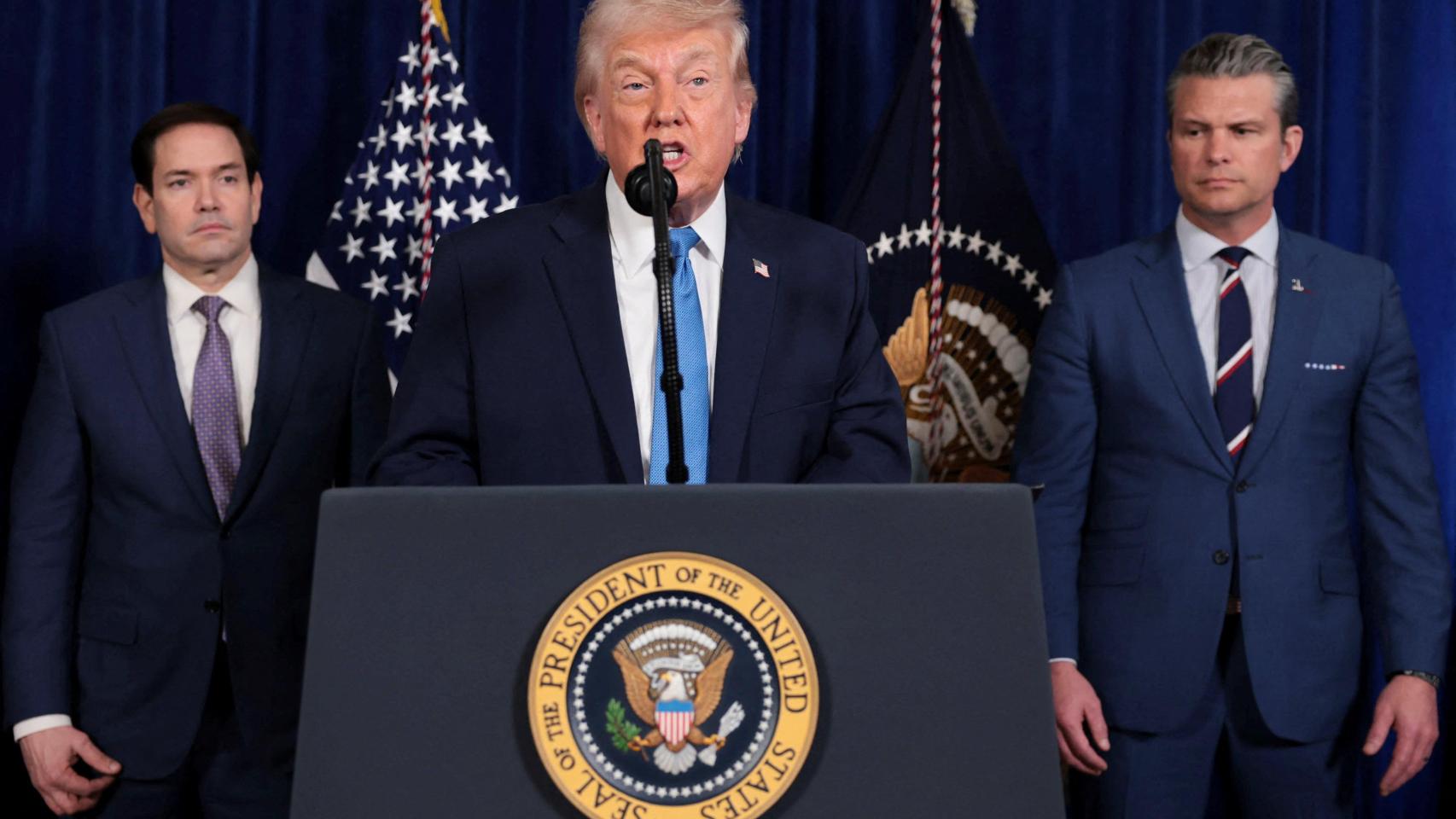 El presidente de Estados Unidos, Donald Trump, este sábado.