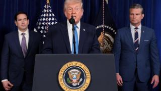 O presidente dos EUA, Donald Trump, neste sábado.