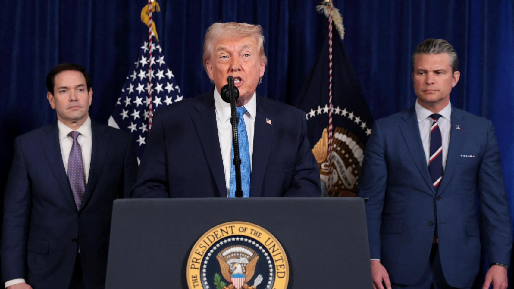 El presidente de Estados Unidos, Donald Trump, este sábado.