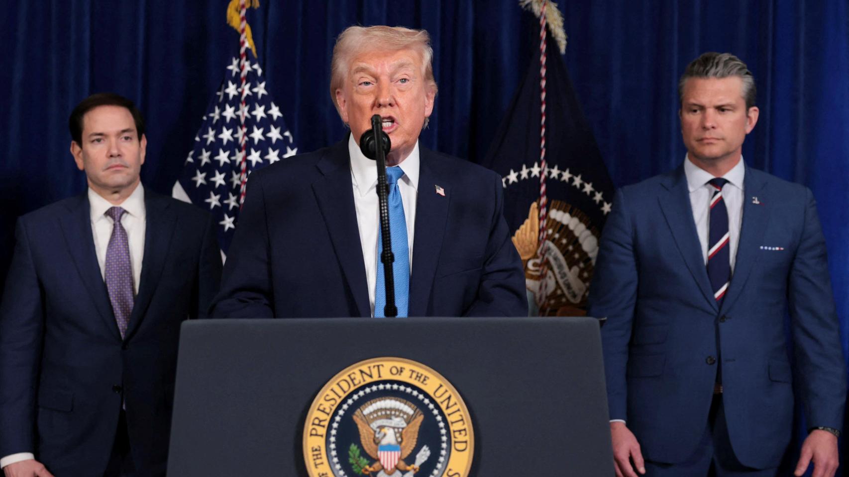 El presidente de Estados Unidos, Donald Trump, este sábado.