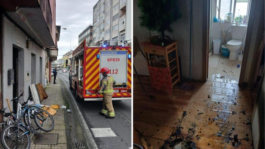 Un calefactor origina un incendio en una vivienda en Oleiros (A Coruña)