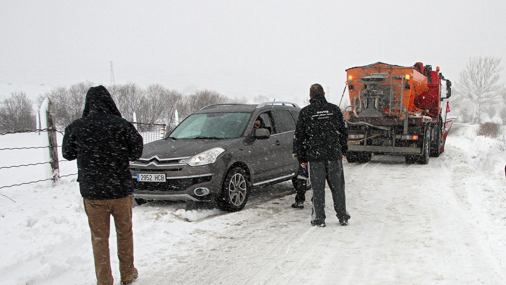 Carreteras afectadas por la nieve.