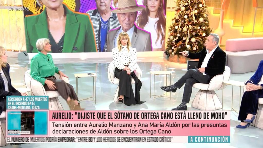 Ana María Aldón, Emma García y Aurelio Manzano en 'Fiesta'.
