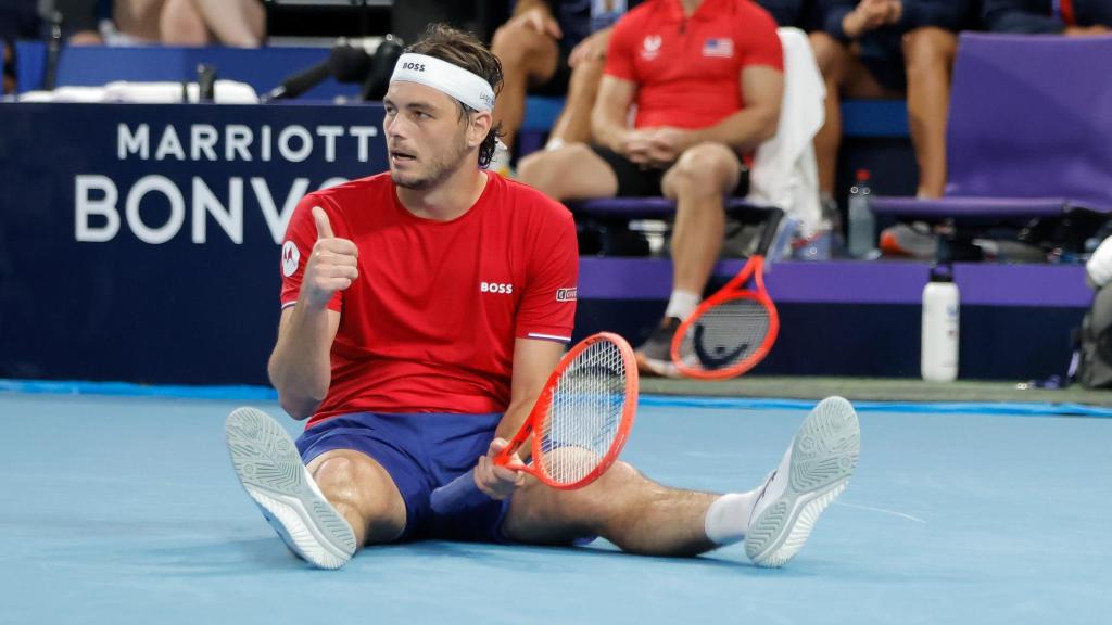 Taylor Fritz, durante el partido ante Sebastián Baez.