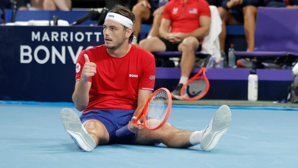 Taylor Fritz, durante el partido ante Sebastián Baez.