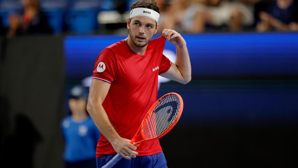 Taylor Fritz, durante el partido ante Sebastián Baez.