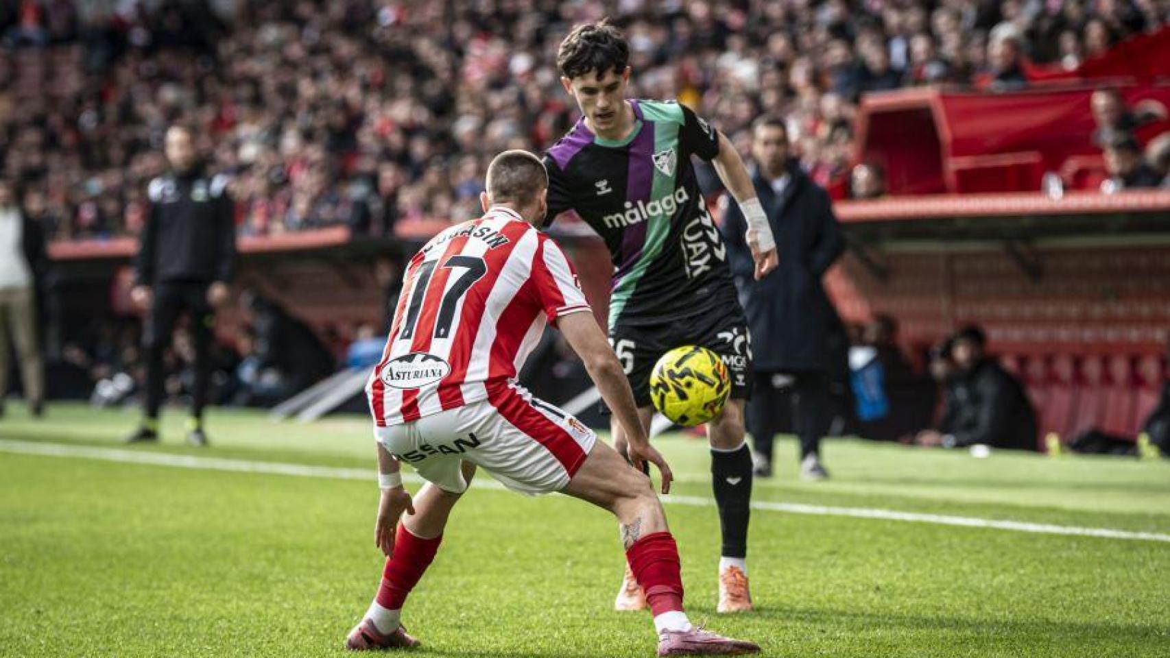 Sporting de Gijón vs. Málaga CF de Segunda División, en directo: minuto a minuto, alineaciones, goles y estadísticas
