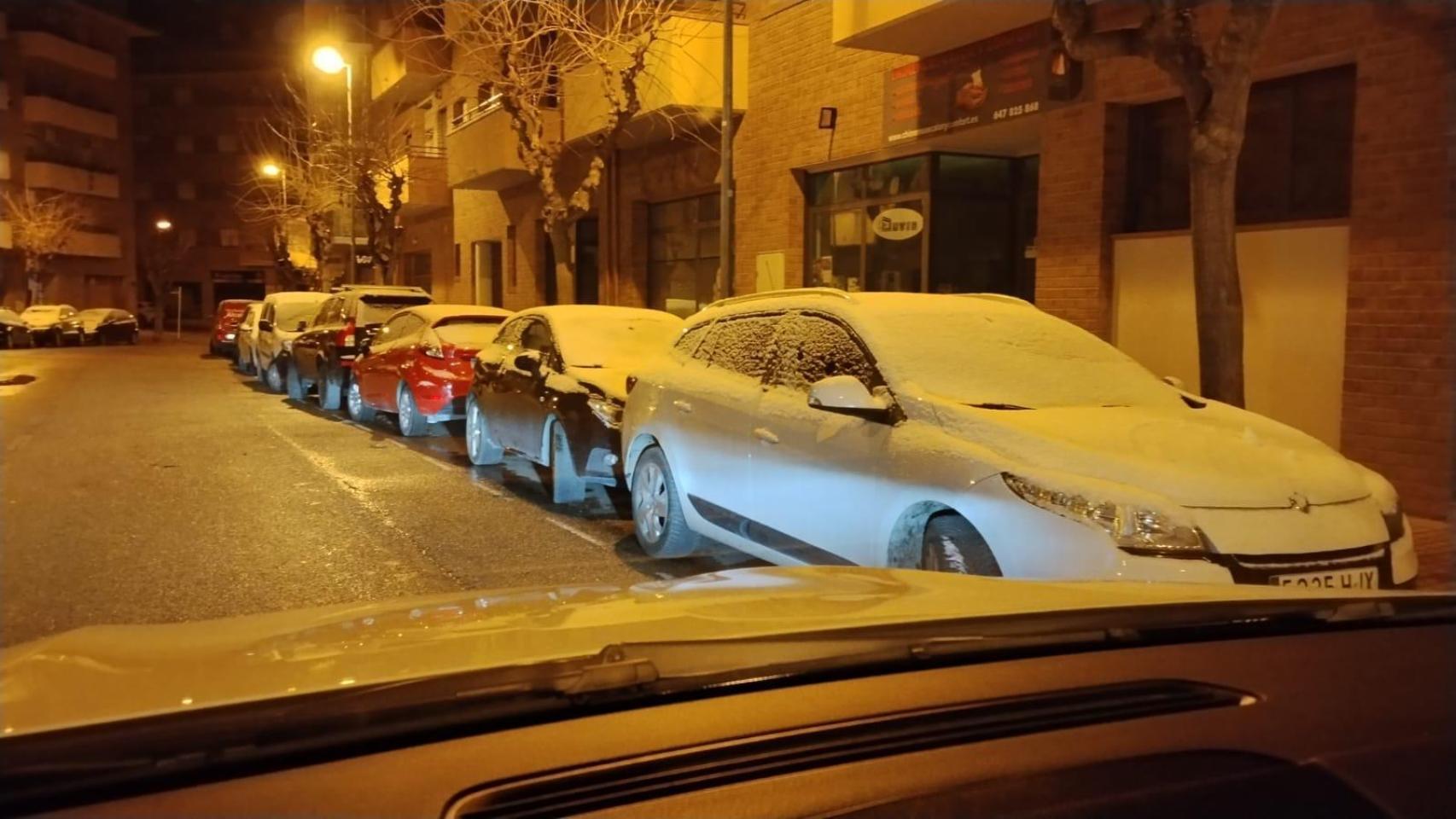 Nevada de anoche, día 4 de enero, en Alcañiz