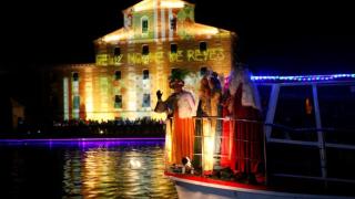 Los Reyes Magos llegando a Medina de Rioseco en barco.