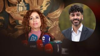 Montaje de Emilio Baena con María Jesús Montero, ministra de Hacienda (EP).