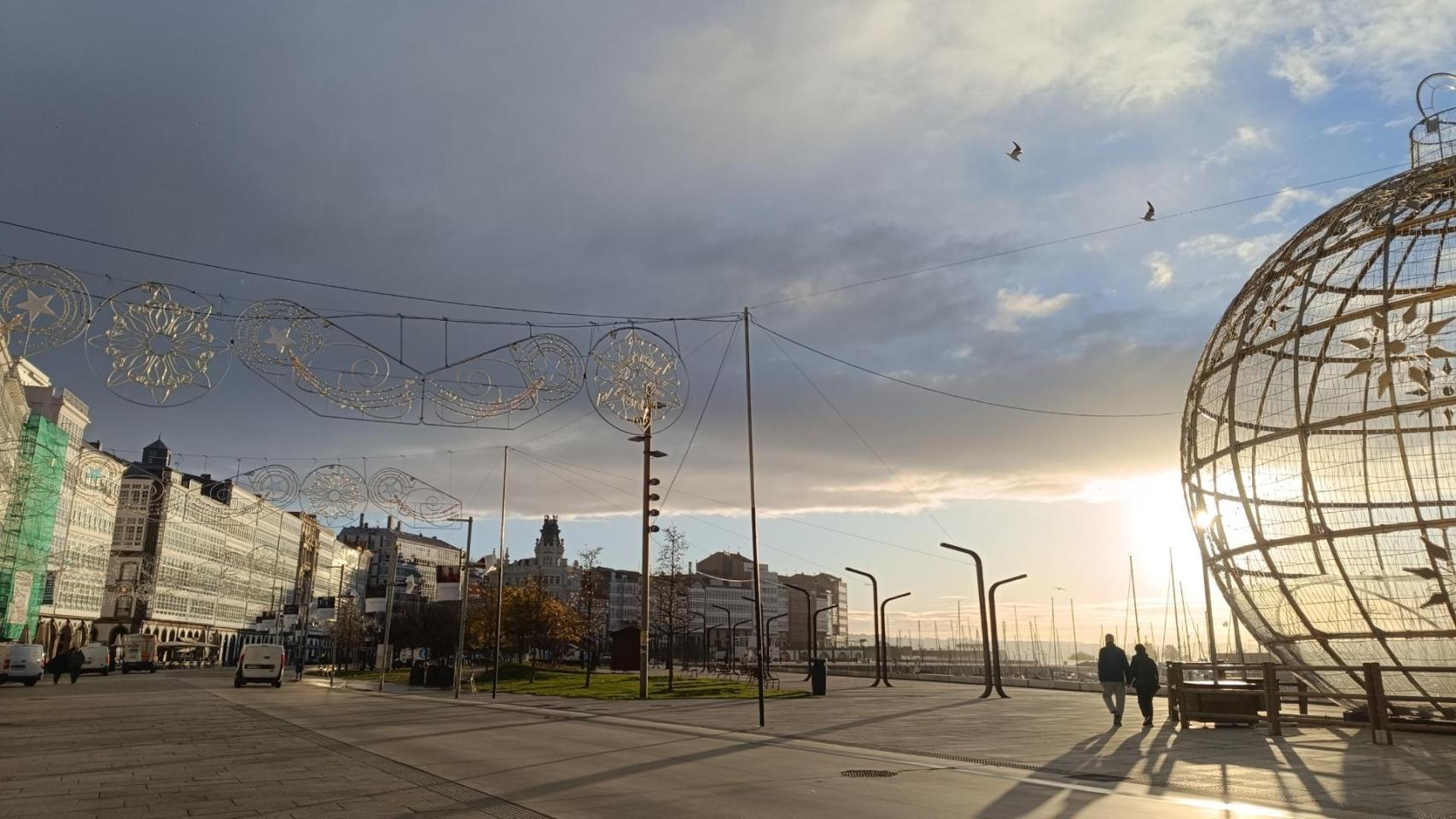 La Marina de A Coruña, esta mañana.