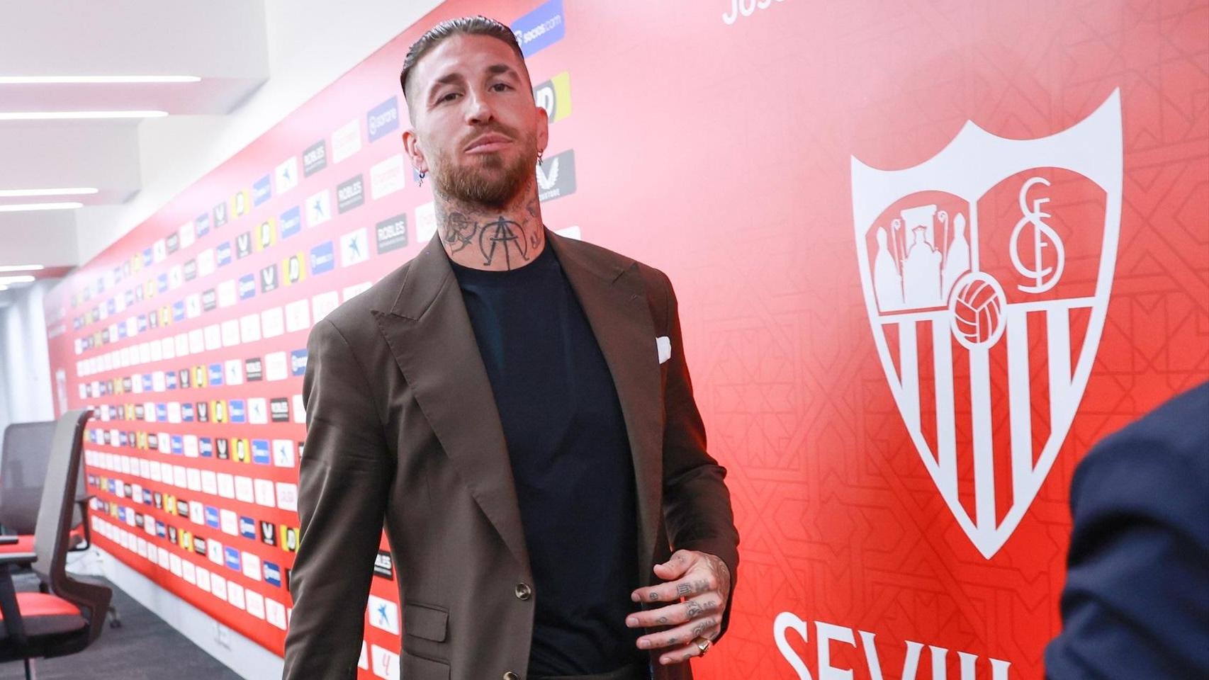 Sergio Ramos en su despedida como jugador del Sevilla ante la prensa, el 18 de junio de 2024.