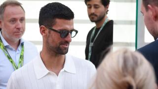 Novak Djokovic, en el paddock de la Fórmula 1