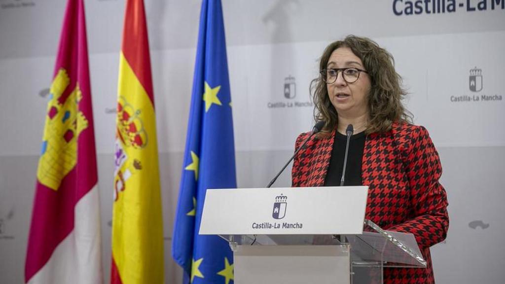 La directora general de Empleo, Elena García Zalve, en rueda de prensa.