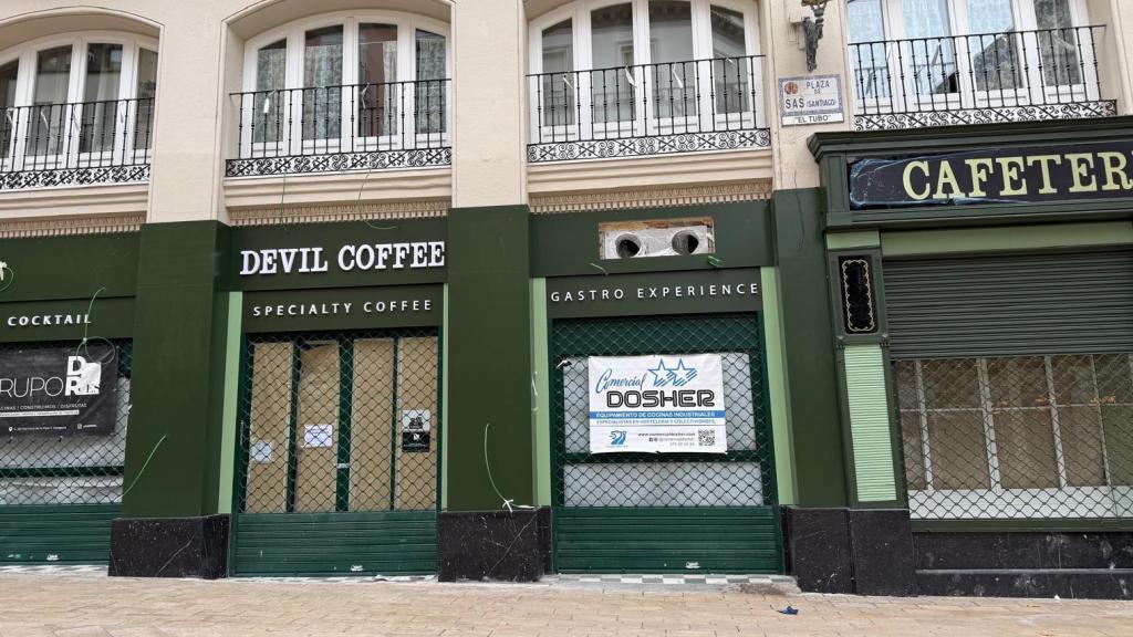 Estado actual de la futura cafetería Devil Coffee.