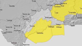El mapa de avisos de la Aemet de este martes.