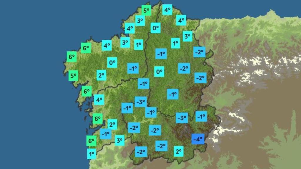 Mapa del tiempo de MeteoGalicia