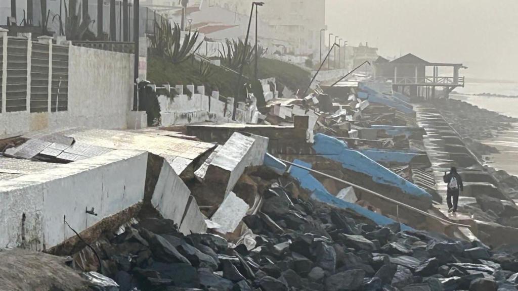 Playa de Matalascañas tras el temporal.