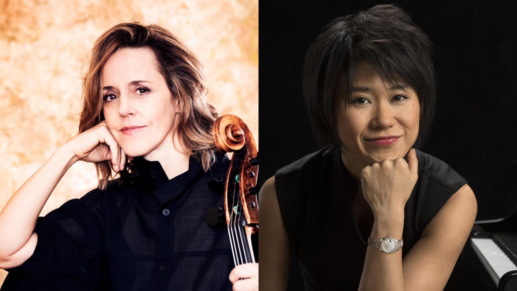 La violonchelista argentina Sol Gabetta (izquierda) y la pianista china Yuja Wang (derecha) serán algunos de los platos fuertes de la cita canaria. Foto: Julia Wesely / © Rolex y Hugo Glendinning