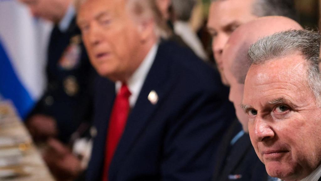 Steve Witkoff, junto a, Jared Kushner, yerno de Trump, en la recepción a Benjamin Netanyahu en Mar-a-Lago