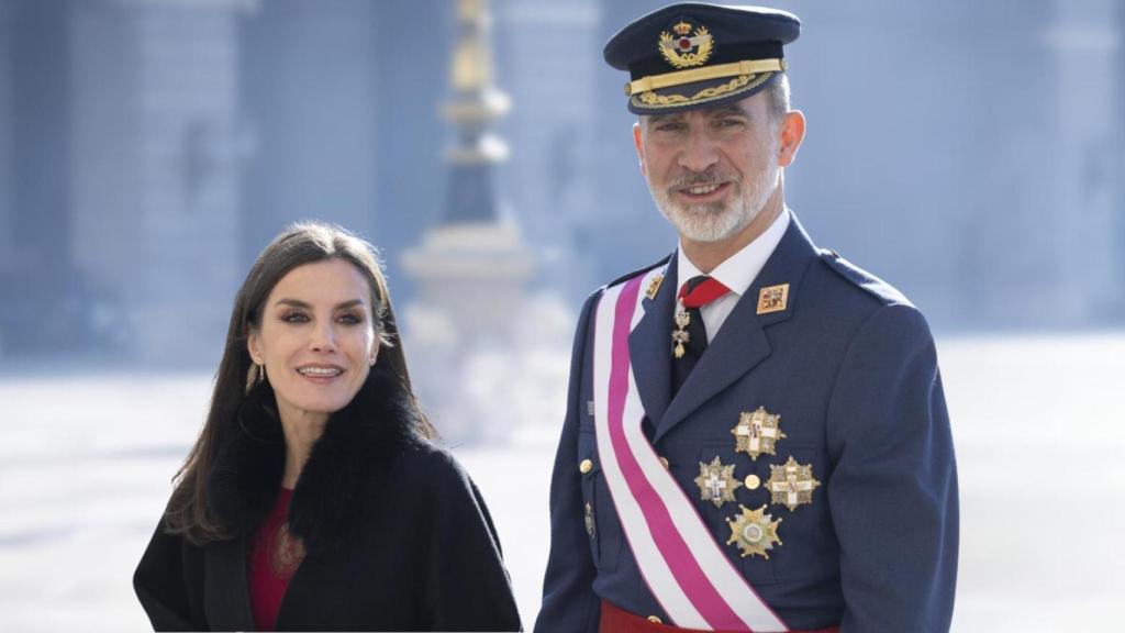 Felipe VI y Letizia, durante la Pascua Militar de 2023.