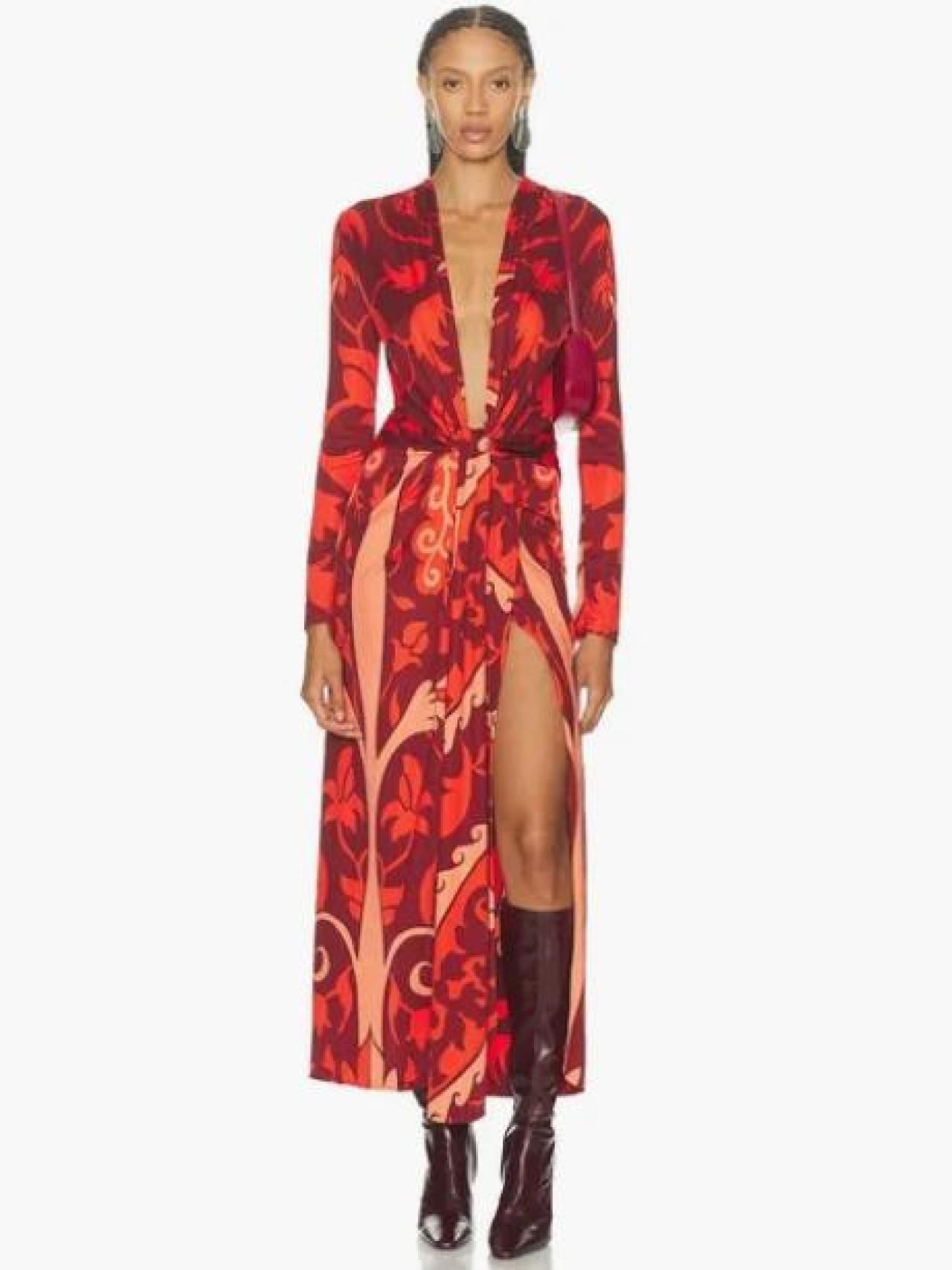 Vestido Oasis hasta el tobillo.