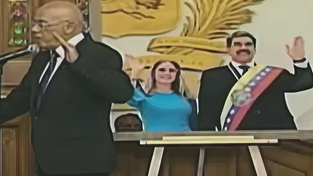 Jorge Rodríguez durante la jura de su cargo como presidente de la Asamblea