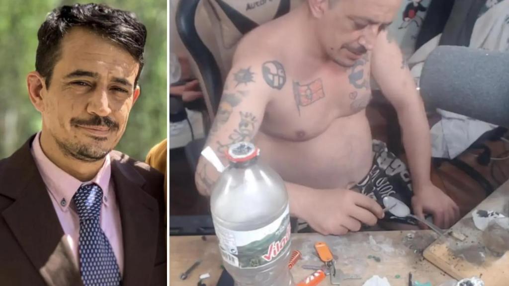 Simón Pérez, antes y después de su caída en el infierno de las drogas.