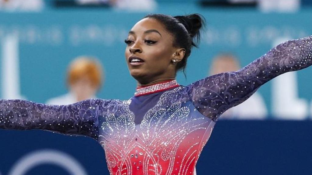 Simone Biles, durante su actuación en los Juegos Olímpicos de París.