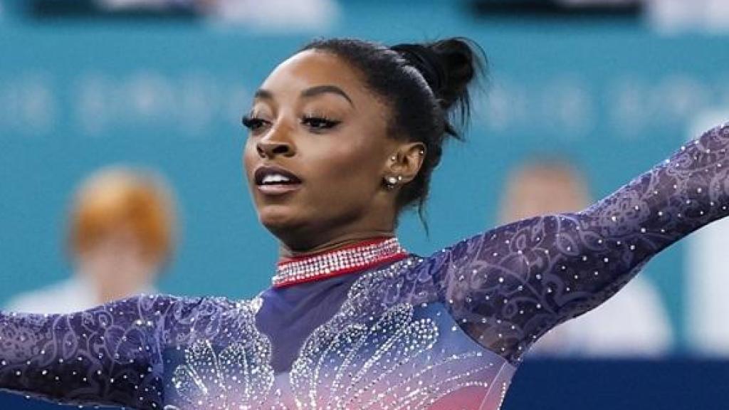 Simone Biles, durante su actuación en los Juegos Olímpicos de París.