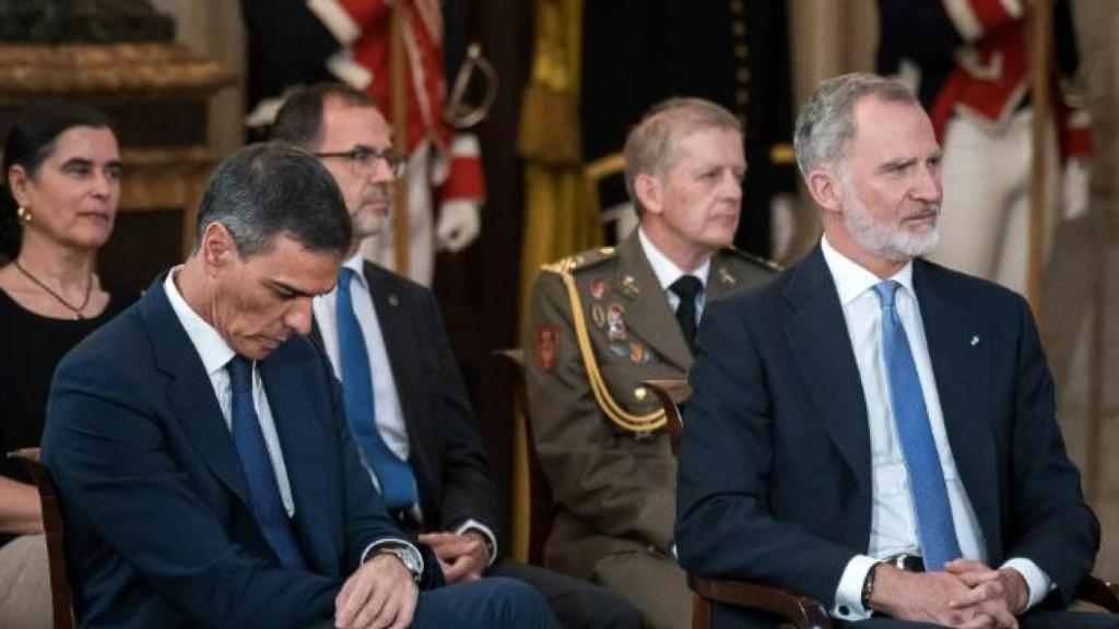 Pedro Sánchez y Felipe VI en un acto el pasado 12 de junio de 2025.