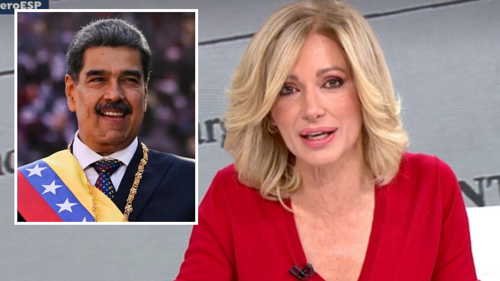 Susanna Griso y Nicolás Maduro en un montaje de BLUPER.